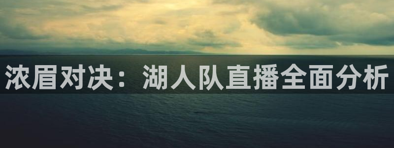 nba直播 黑白直播间：浓眉对决：湖人队直播全面分析